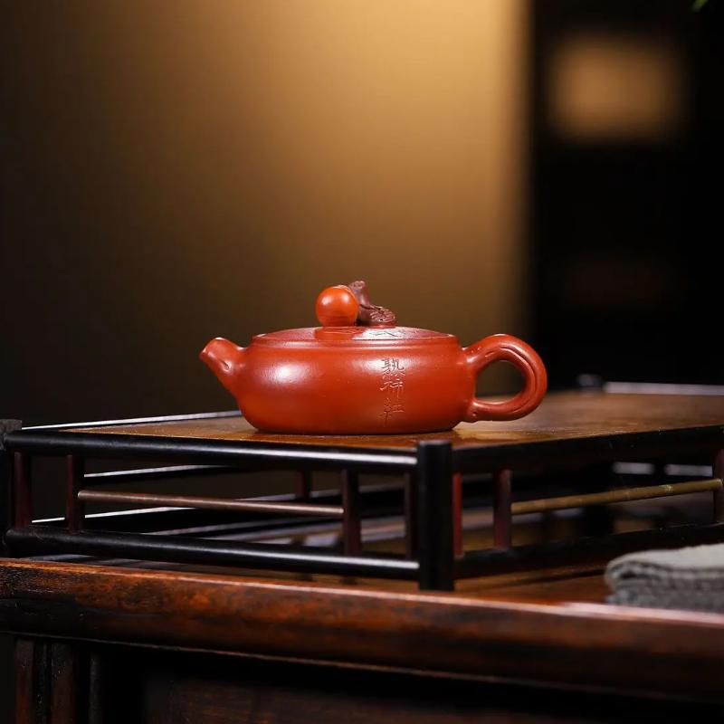 90ml Yixing Famous Small Capacity Purple Clay Teapot Handmade Tea Pot Raw Ore Dahongpao Mud Kettle Chinese Zisha Tea Set Teaware
