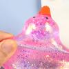 Transparent Glitter Duck Squeeze Toy Mini Lying Duck Anxiety Relief Sensory Toy