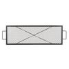 X-Marks Fire Pit Grill Grate, Rectangle Cooking Grate, Heavy Duty Steel Campfire BBQ Grill Grid with Handle & Support X Wire, Portable Camping