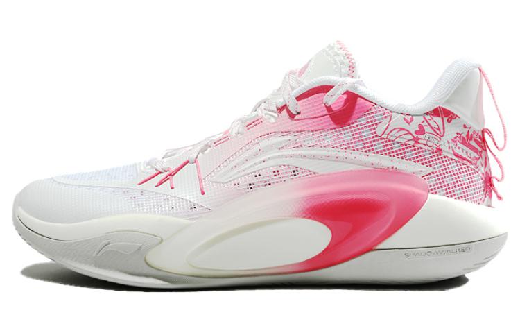 Li Ning Удобная амортизация, износостойкие низкие мужские баскетбольные кроссовки, розовые, ABPS047-2 45