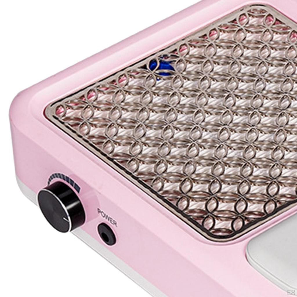 80W Eletric Nail Dust Cleaner Low Noise Manicure Collector White Sponge Pad