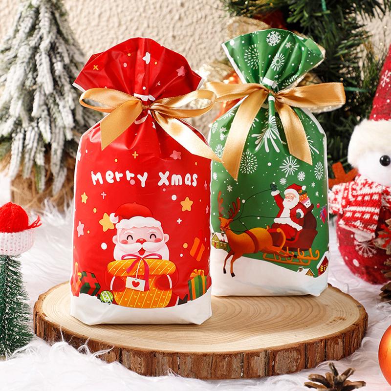 50 Stück/Beutel Kekstüten mit Cartoon-Motiven, Geschenktüten für Feiertage, Äpfel, Neujahr – verschiedene Ausführungen erhältlich