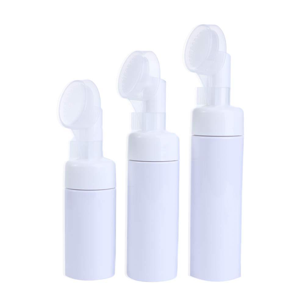 Liquid Brush Head Froth Pump Spray Bottle Refillable Bottles With Cleansing Brush Foaming Bottle