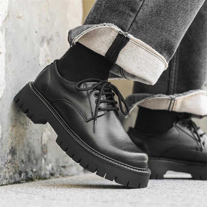 Модные кожаные туфли мужские свадебные вечерние формальные оксфорды деловые повседневные — фото 3