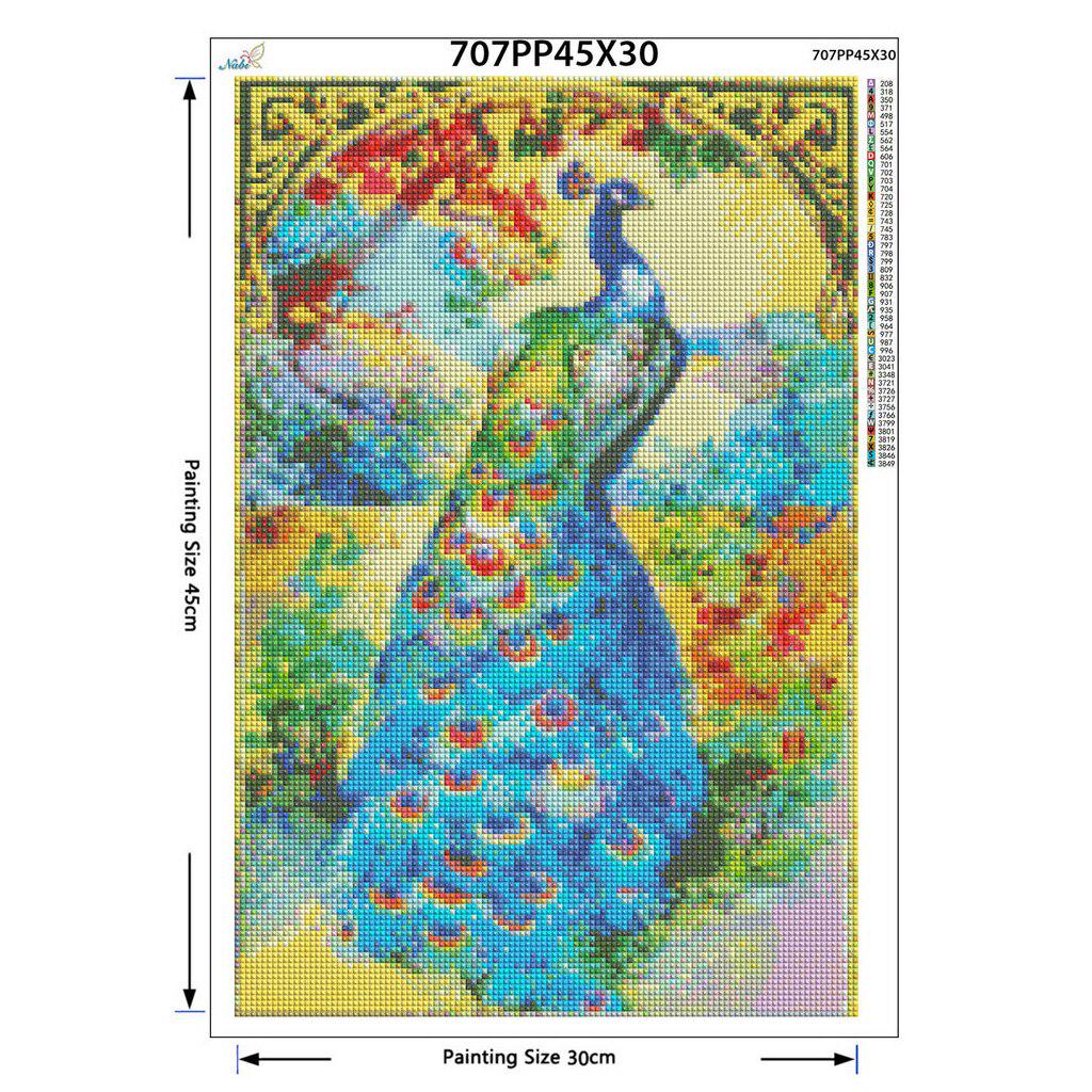 Diamond Painting Beautiful Peacock Crystal Needlework Diamond Embroidery Full Diamond Animal Decor