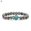 Beads Bracelet Sea Turtle Beaded Elastic Rope Adjustable Boho Decoration Valentines Day Gift Women Men 8mm Natural Faux Stone Friendship Bangle Dating