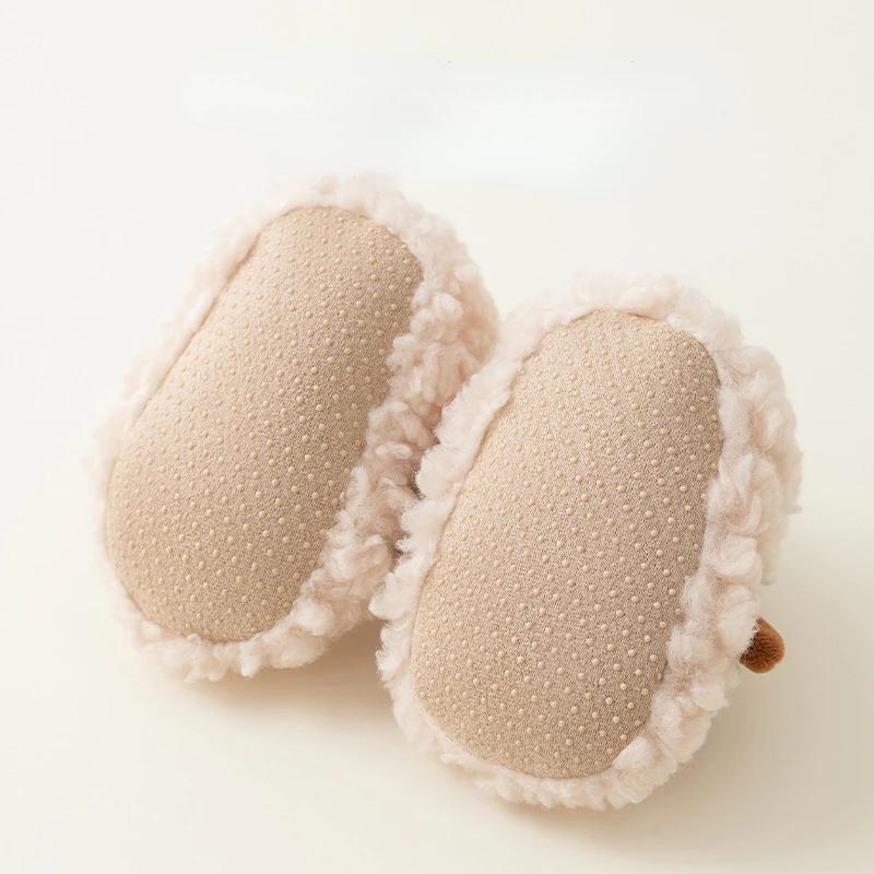 0-1 Year Winter Walker Baby Shoe Anti Slip Soft Soled Baby Girl Shoes Cute Lamb Fleece Child Shoes Comfort Warm Toddler Shoe