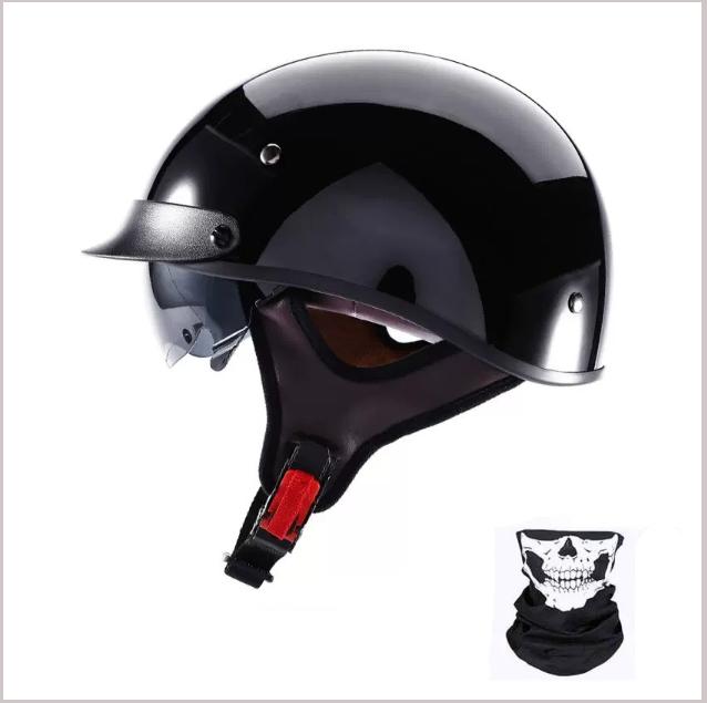 3C Certified Half Helmet Vintage Motorcycle Helmet Harley Motorcycle Helmet Electric Vehicle Bucket Helmet