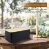 Bread Box With Wooden Lid For Kitchen Countertop - Spacious Container Stores Bread - Quality Cutting Board Lid Keeps Loaf Fresh