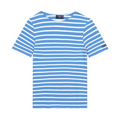 Camiseta Unisex de Manga Curta SainT James Neve Mar levanT Listrado Moderno 9863