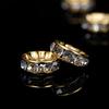 50Pcs Diamond-Encrusted Wheel Spacer, 8mm Bead Spacing, DIY Material, Handmade Jewelry Accessory For Bracelets And Necklaces