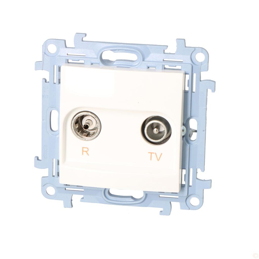 R-TV antenna socket, final, separated (module), attenuation: TV-1.0 dB, R-1.5 dB