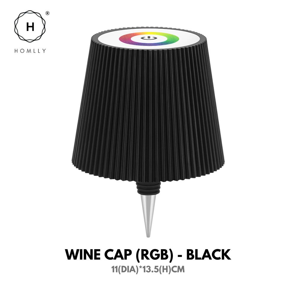 Homlly Touch Control 3 Colors RGB Stepless Dimmable LED Wireless Bottle Lamp Shade