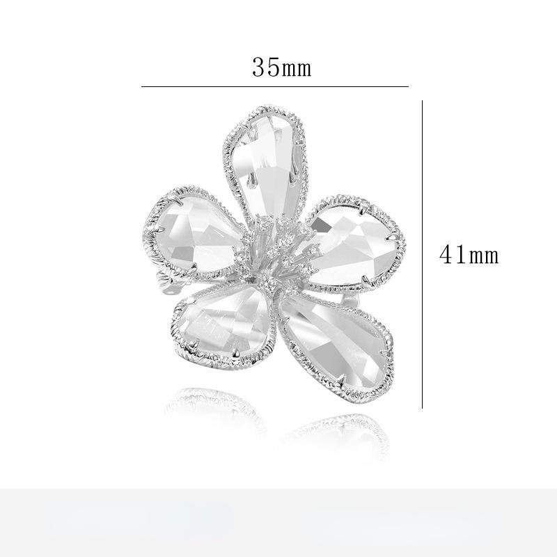 

Изысканные женские прозрачные цветочные стразы брошь ювелирные изделия модные элегантные хрустальные броши значки завод роскошный подарок