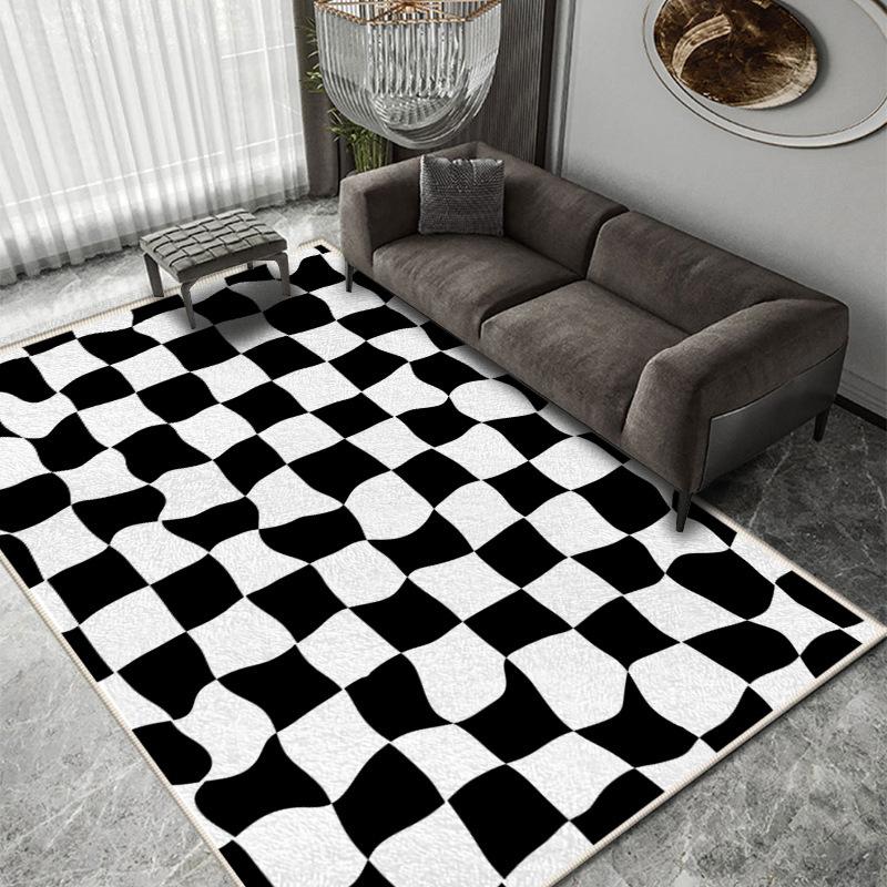 Light Luxury Living Room Carpet Room Large Area of Nordic Wind Sand Tea Table Mat All Shop with Dirt Resistant Floor Mat
