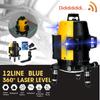 6800mAh 360° 12 Line Laser Level Vertical 3D Blue Horizontal Rotary Cross Self Leveling New