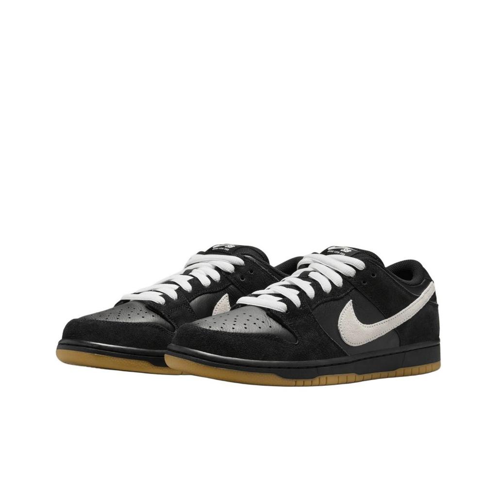Nike Dunk Low Pro SB Schwarz Weiß Gummi Unisex Sneaker Gummi-Hellbraun HF3704-003
