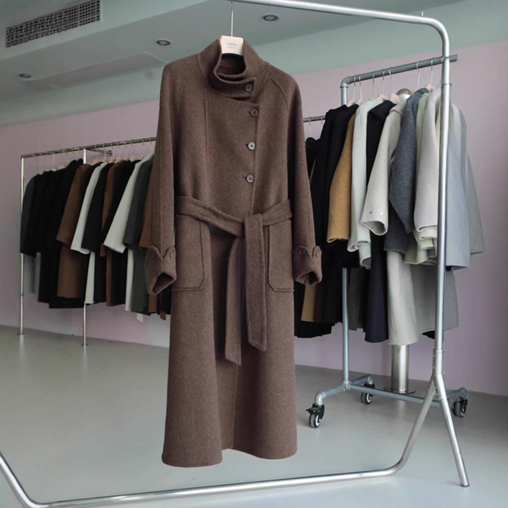 Autumn and winter new woolen coat women's double-sided wool coat women's loose temperament double-sided woolen coat