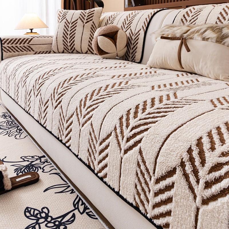 1Pcs Winter Thick Plush Sofa Cover Fashion Durable Chair Mat For Living Room Comfortable Soft Couch Cushion