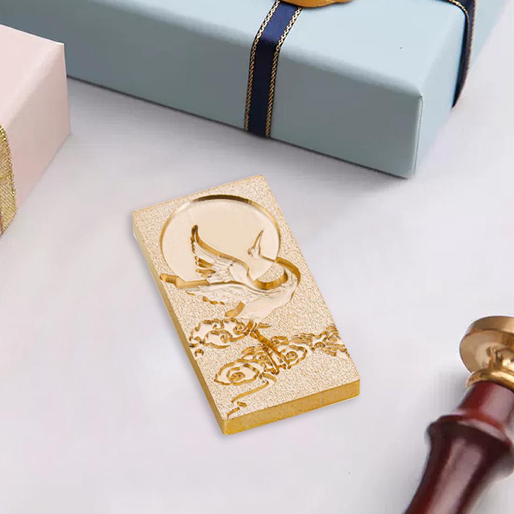 Stamp Copper Head 3D Relief Sealing Wax Copper Head Classic Vintage DIY Manual Account Invitation Envelope for Gift Scrapbooking