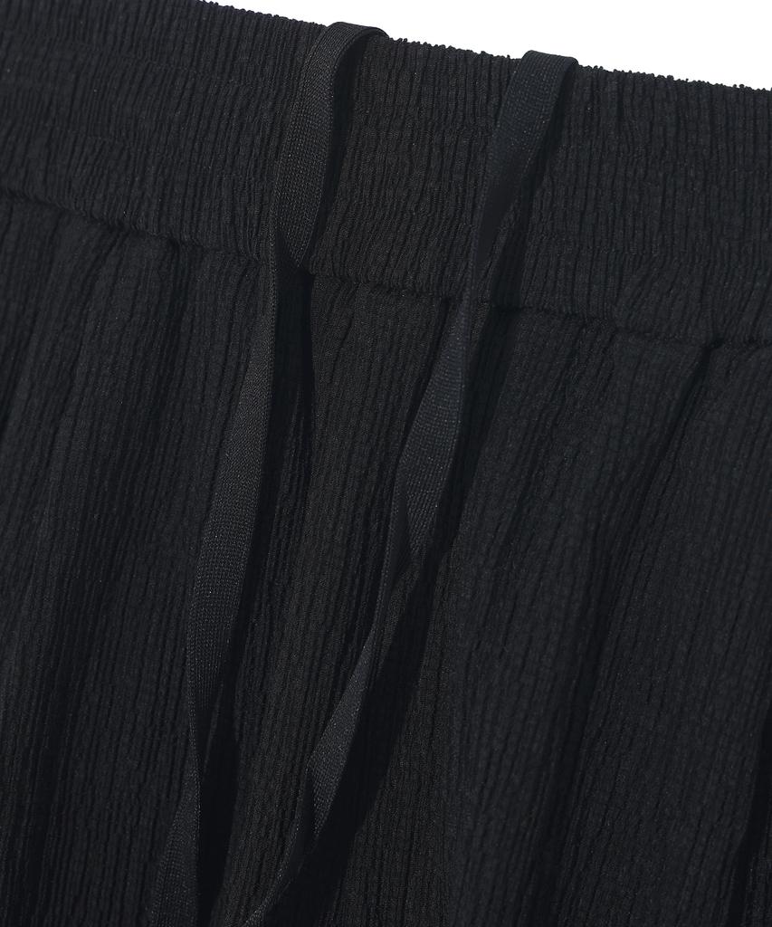 Sigeunipikeonteu Pleated Double-Pleated Elastic Pants Lq2Pu400_Black