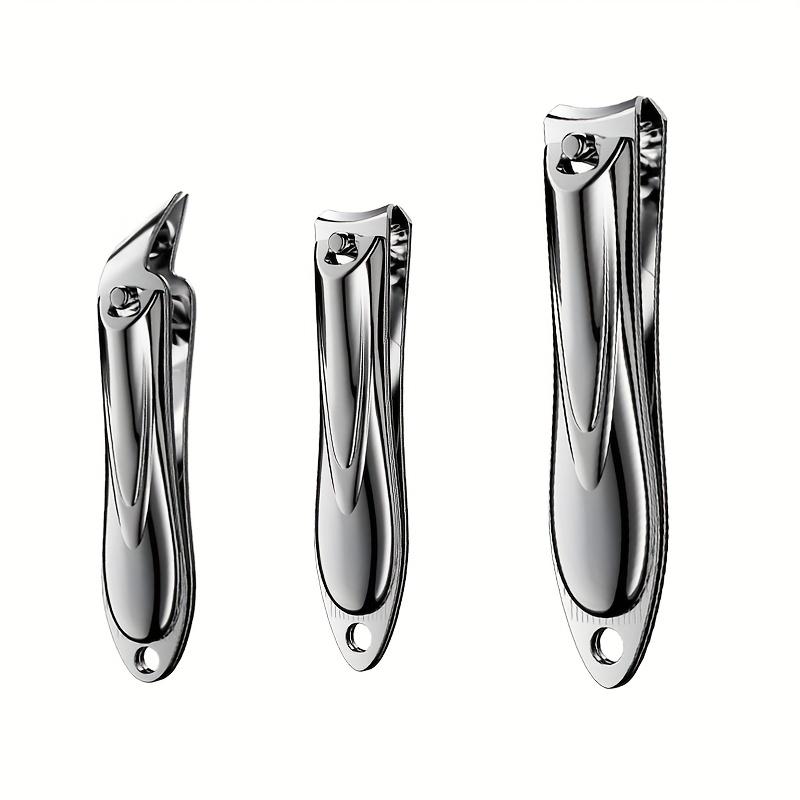 3pcs Heavy-Duty Stainless Steel Nail Clippers with Nano Glass File Professional-Grade for Thick Nails & Ingrown Toenails Gifts