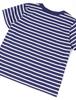 Champion Short Sleeve Crew Neck Size 140 Kids' T-Shirt, 100% Cotton, One-Point Logo, Basic, Navy, CK-X303,