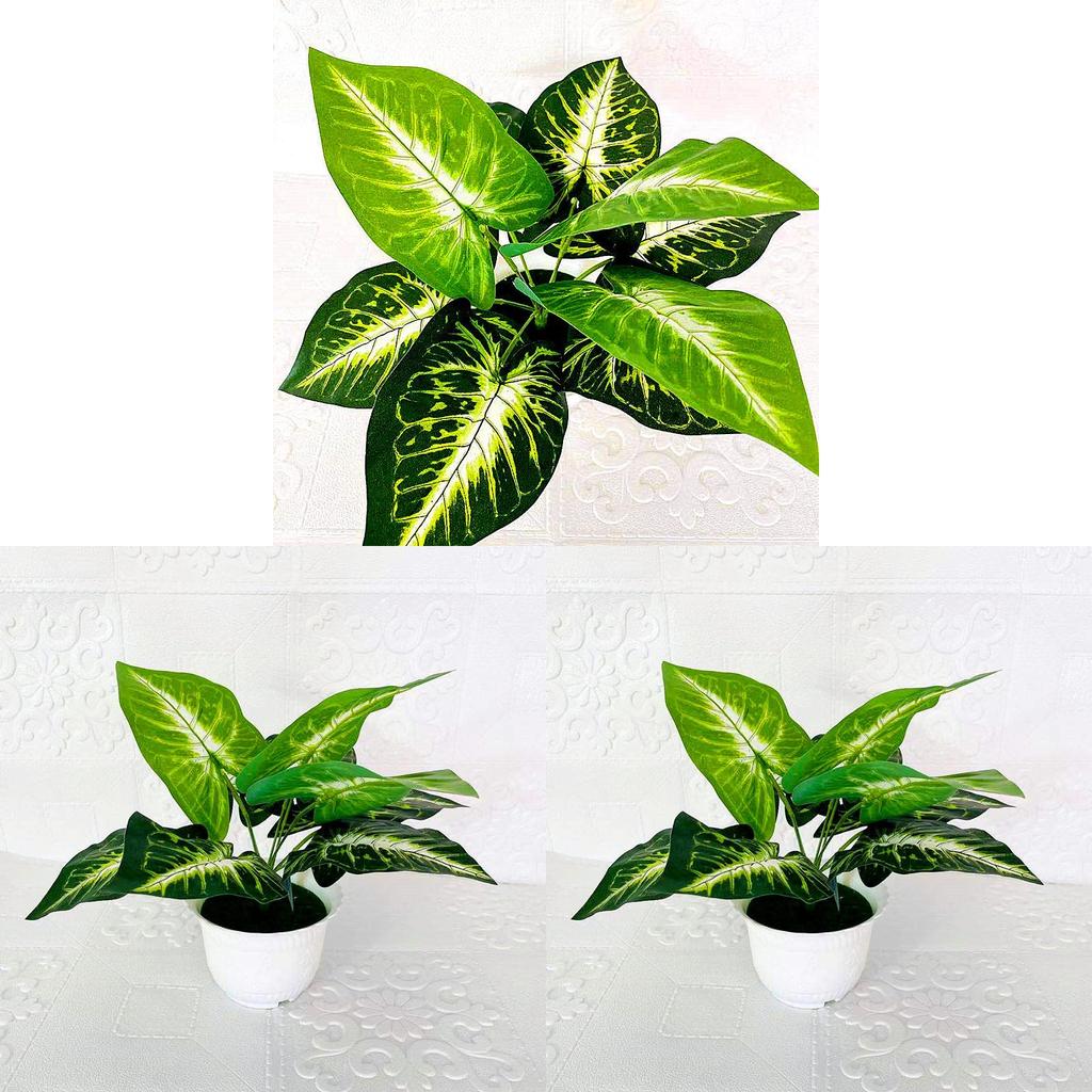 Kunststoff-Blumentopf mit 9 Hufenblatt-Köpfen für Heimdekoration und Innenarchitektur