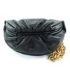 Excellent BOTTEGAVENETA Sling Bag The Chain Pouch Black Lambskin Leather 651445 Used