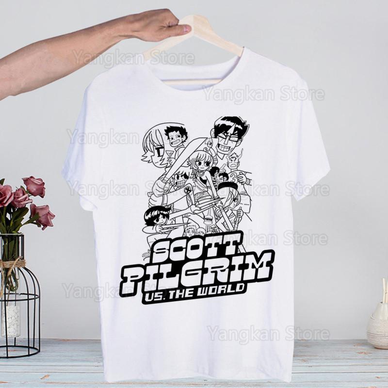Scott Pilgrim Printing Street Style Casual Short Sleeve Men T Shirt O-neck Tshirt Male T-shirt