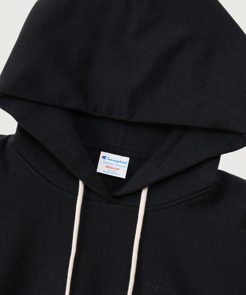 Women'S Reverse Weave Small Logo Loose Fit Hoodie Black