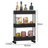 2/3/4 Layer Narrow Gap Storage Rack Shelves Organizer Open High Capacity Save Space Mobile Shelving for Kitchen Bathroom