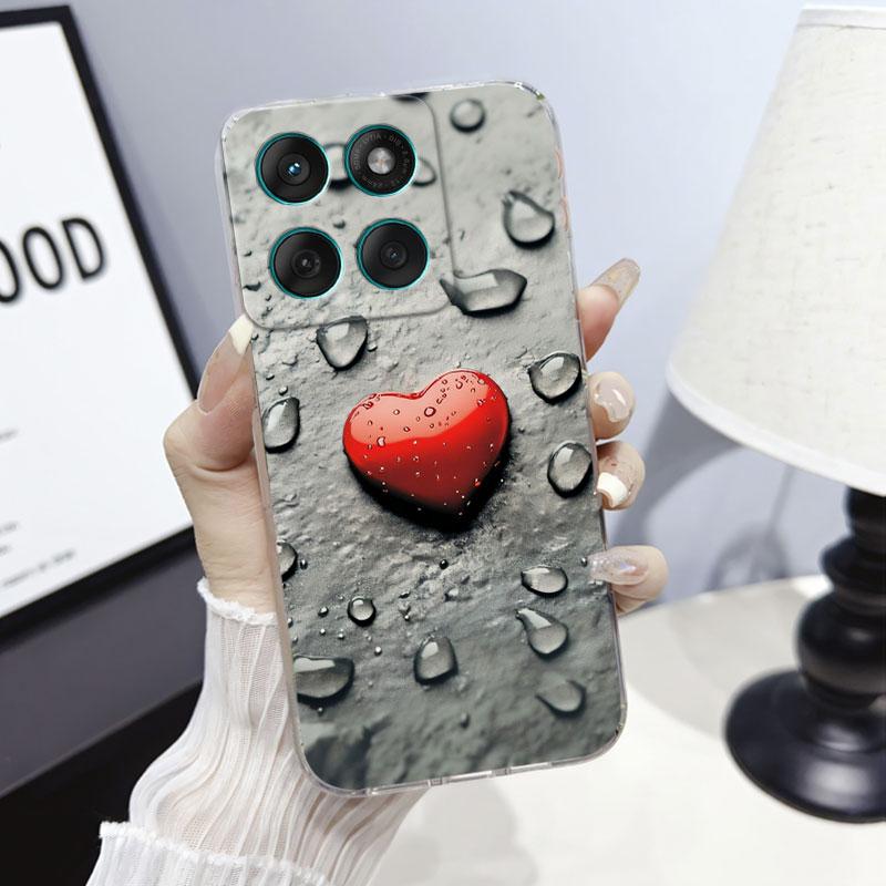 Phone Case For Moto Edge 60 Fusion Case Protect Cover For Motorola Moto Edge 60 Marble Butterfly Print Clear Soft Silicone Funda