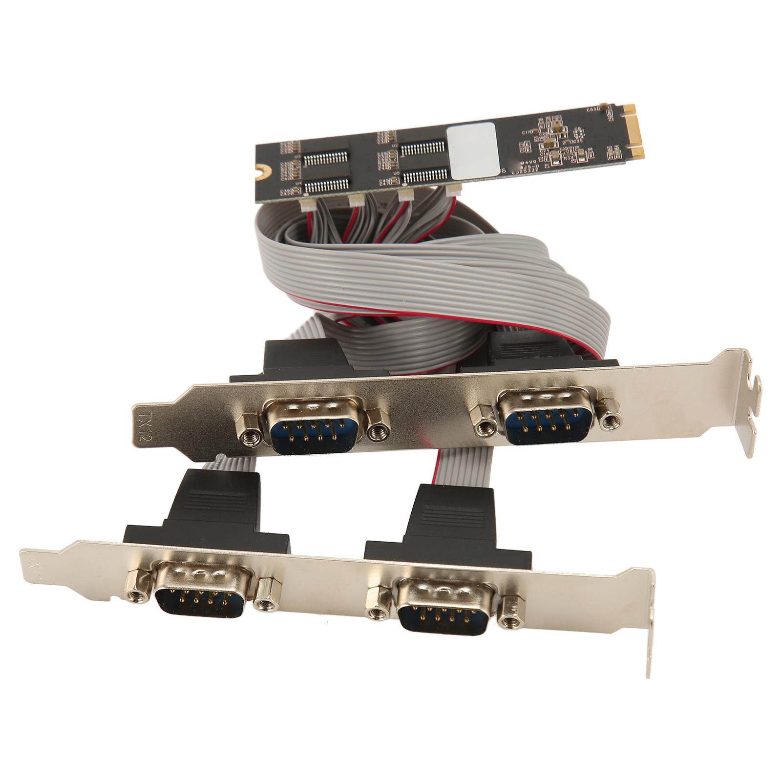 

TXB179 M.2 to 4 Port RS232 Serial Card Adapter High Speed 4 Port RS232 Serial Controller Card for