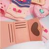 Candy Color Bow Damenmode Geldbörse PU Leder Karte Münzbörse