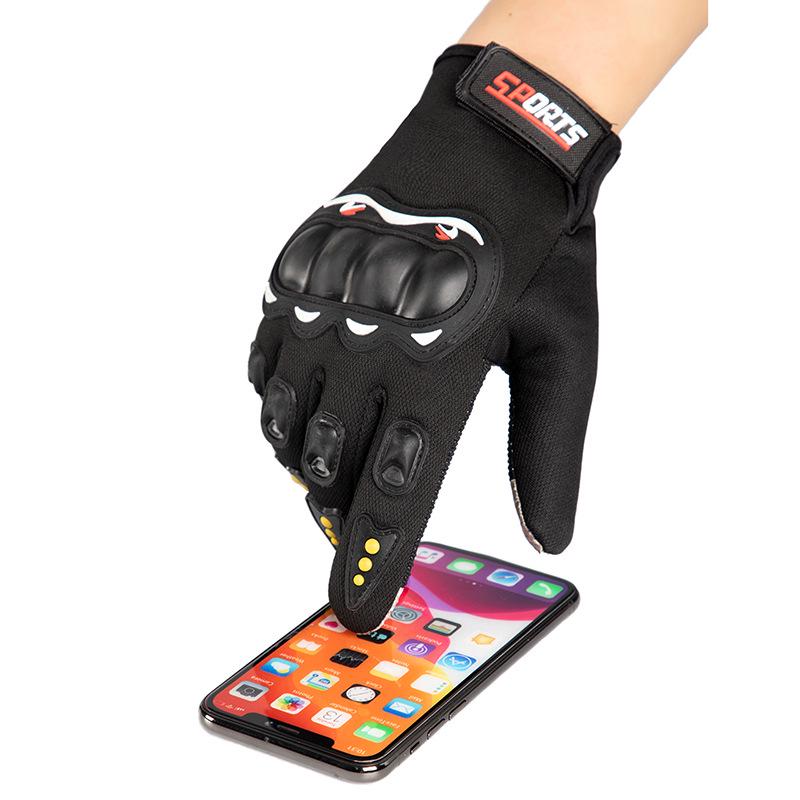 Unisex Full Finger Touch Screen Non-Slip Hard Shell Outdoor Cycling and Motorcycle Gloves