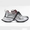 Shoes Women's Super Fire Silver Retro Strap Platform Muffin Sneakers Show Feet Small Casual Velvet Cotton Shoes