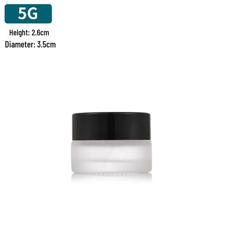 Frosted Glass Ointment Jar, Small Capacity Sealed Container for Creams