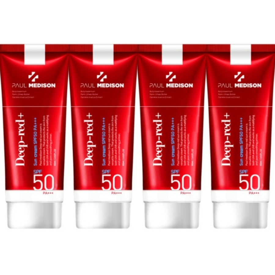 Paul Medison Deep-red+ Sun Cream SPF50 PA+++ 60ml*1Pc/2Pcs/4Pcs