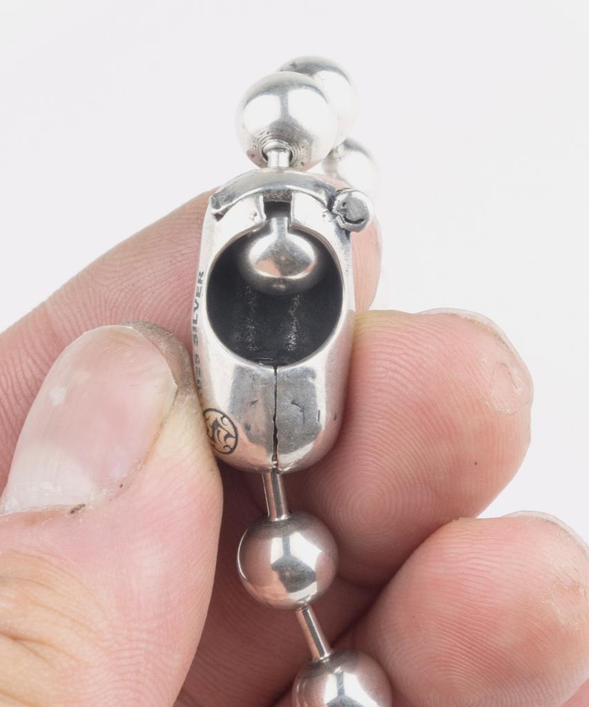 Sheen666 Crossbone Ball Chain Silver Bracelet 8Mm