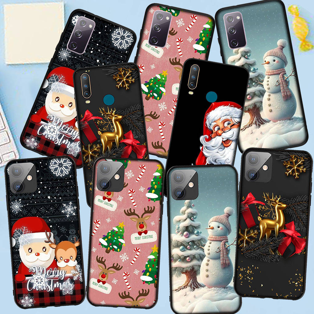 Phone Case for Samsung Galaxy S25 S24 S23 iPhone 16 15 Xiaomi Redmi Note 14 13 12 16E X 11 Pro Max OPPO Moto A3 Huawei Gift Merry Christmas Tree Cover