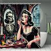 Mystical Vanity Reflections Wall Tapestry for Bold Home Decor, Featuring a Stunning Illustration of a Glamorous Woman Applying