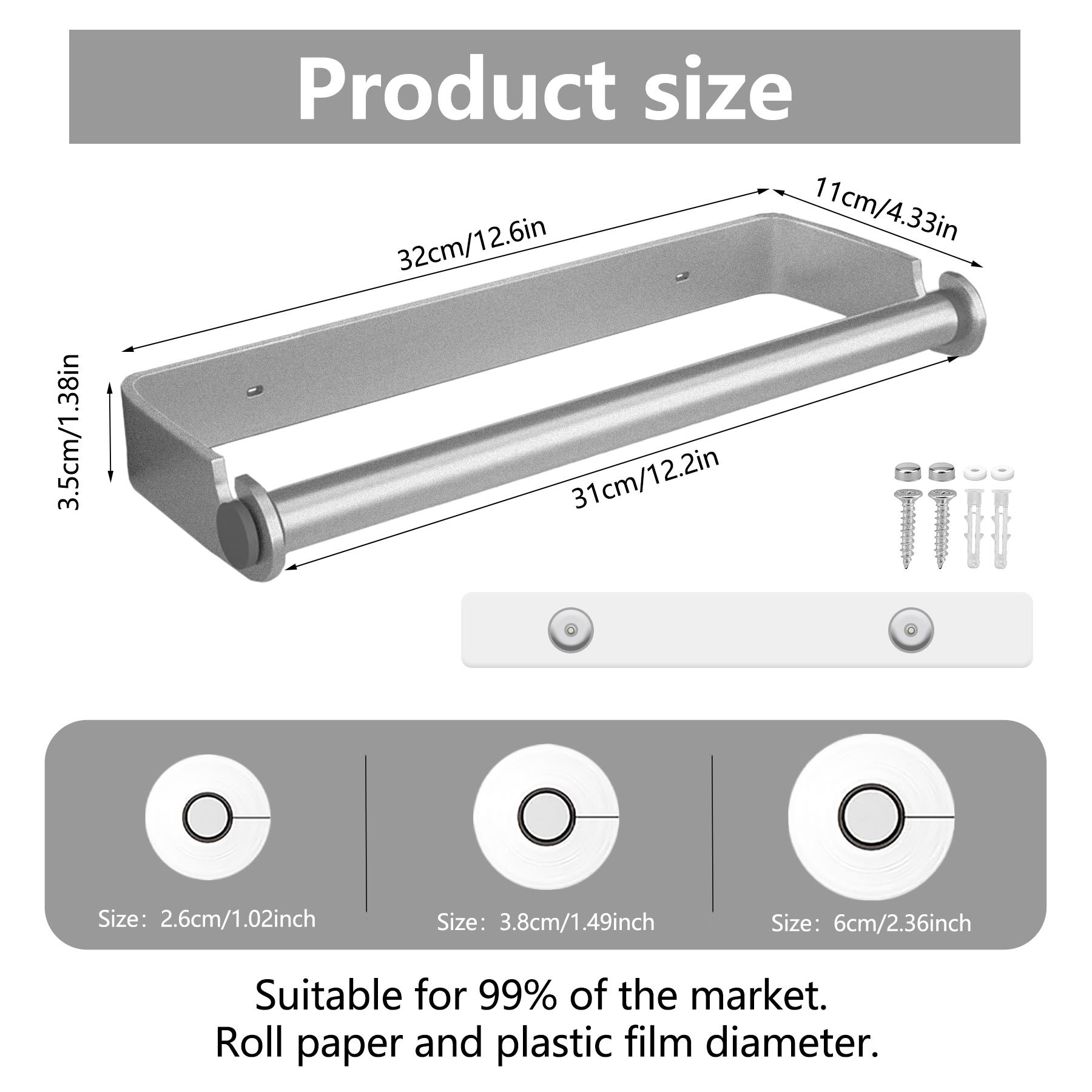 

Stainless Steel Kitchen Paper Holder Plastic Wrap Holder Kitchen Accessories Kitchen Paper Dispenser Kitchen Supplies серебряный