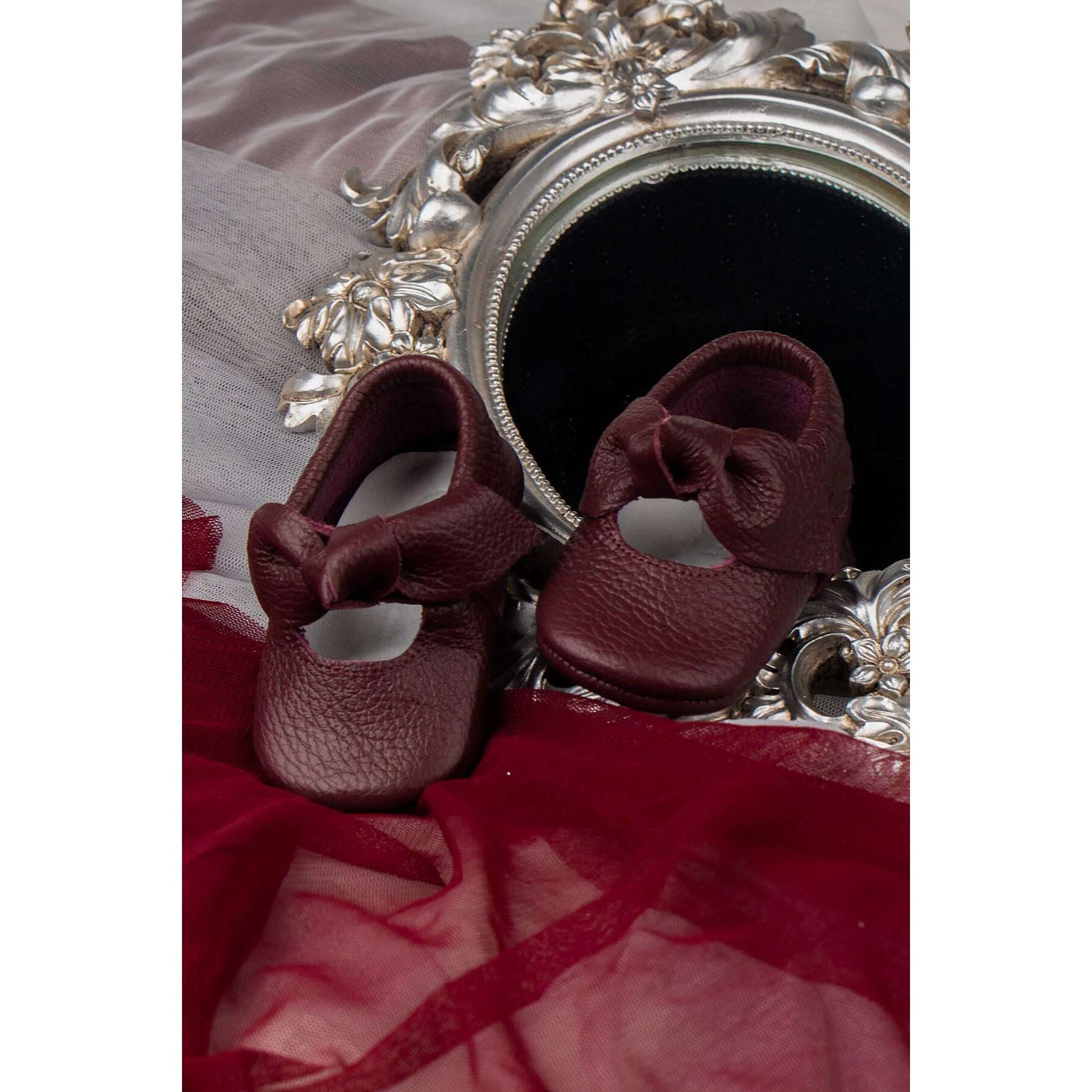 

Красные детские лоферы из натуральной кожи Lily Claret