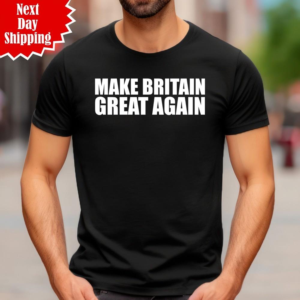 Make Britain Great Again T Shirt Printed Men's Short Sleeve Regular Fit Tee Tops
