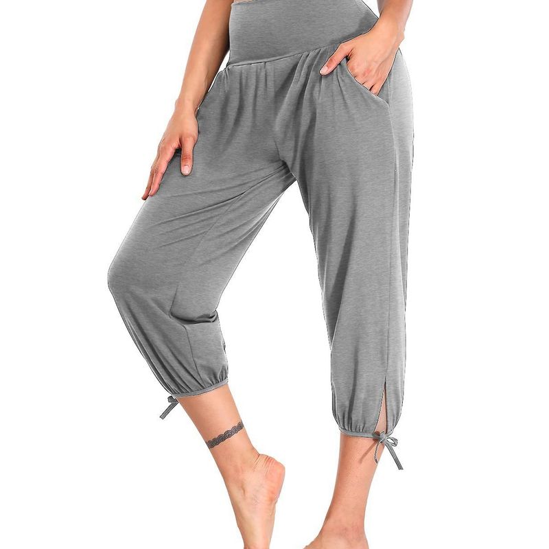 Fashion Personality Punk Elegant Women's Yoga Pants Loose Comfort and Casual Cropped Pants Knitting Jogger Pants