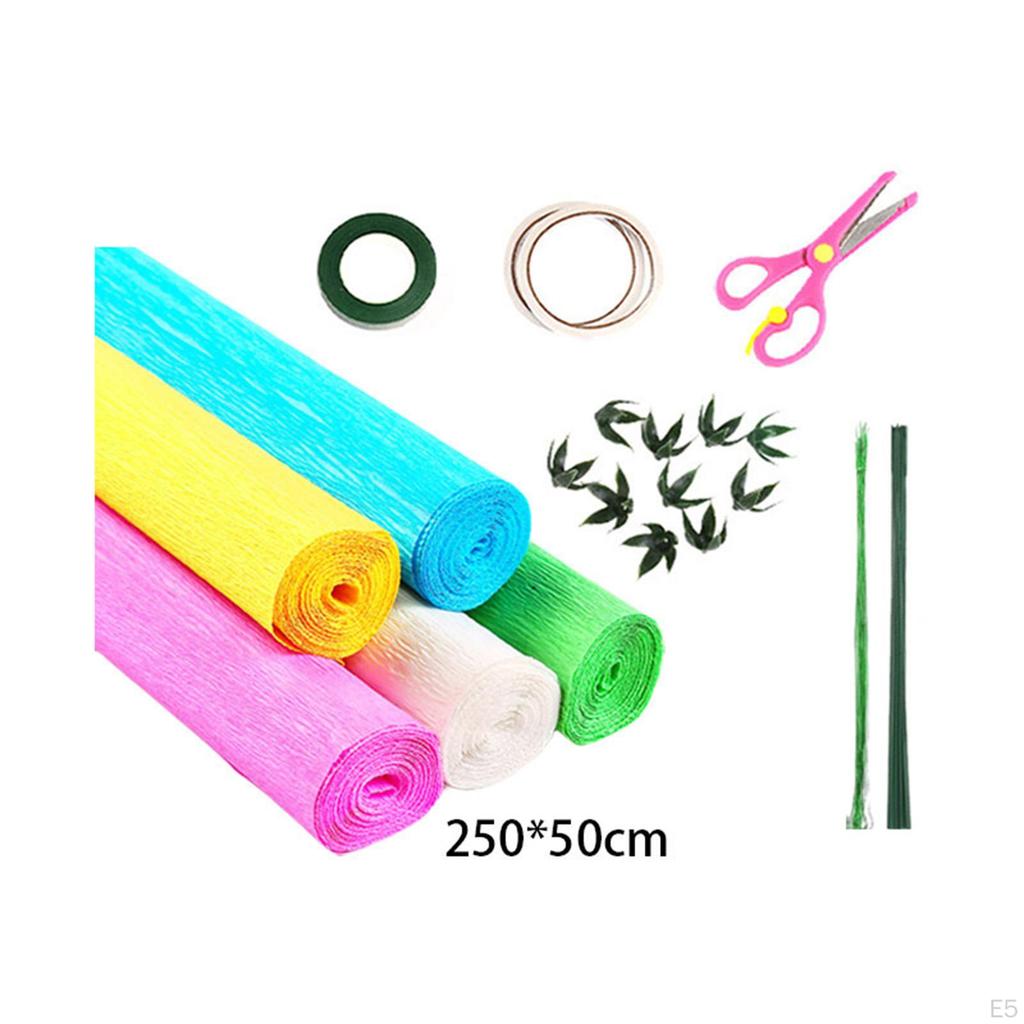 Crepe Paper Flower Craft Kit for Party Decor