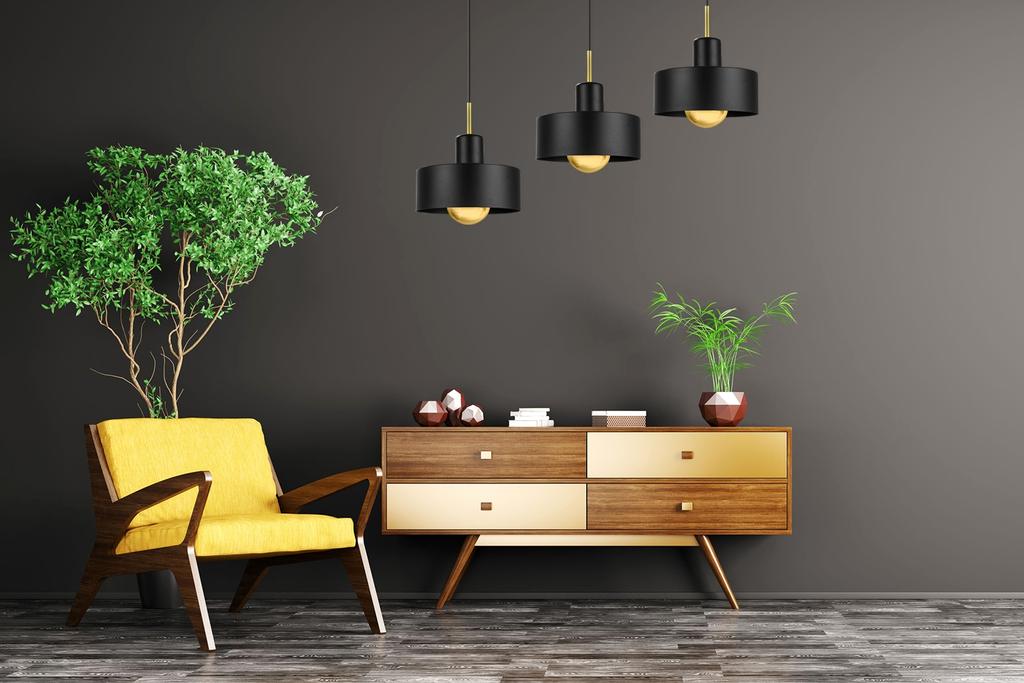MODERN CEILING HANGING LAMP, METAL LAMPSHADE