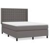 Bett mit Matratze - Exklusives Haus - Kunstleder - 140x190 cm - Verstellbares Kopfteil