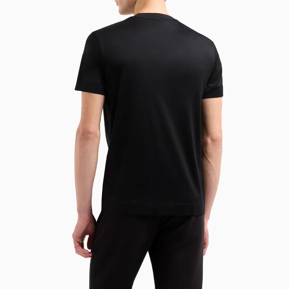Emporio Armani SS25 Snake Year Limited Edition Snake Embroidery Fitted Short Sleeve Round Neck T-Shirt Men tops Black EM001702-AF10017-UC001